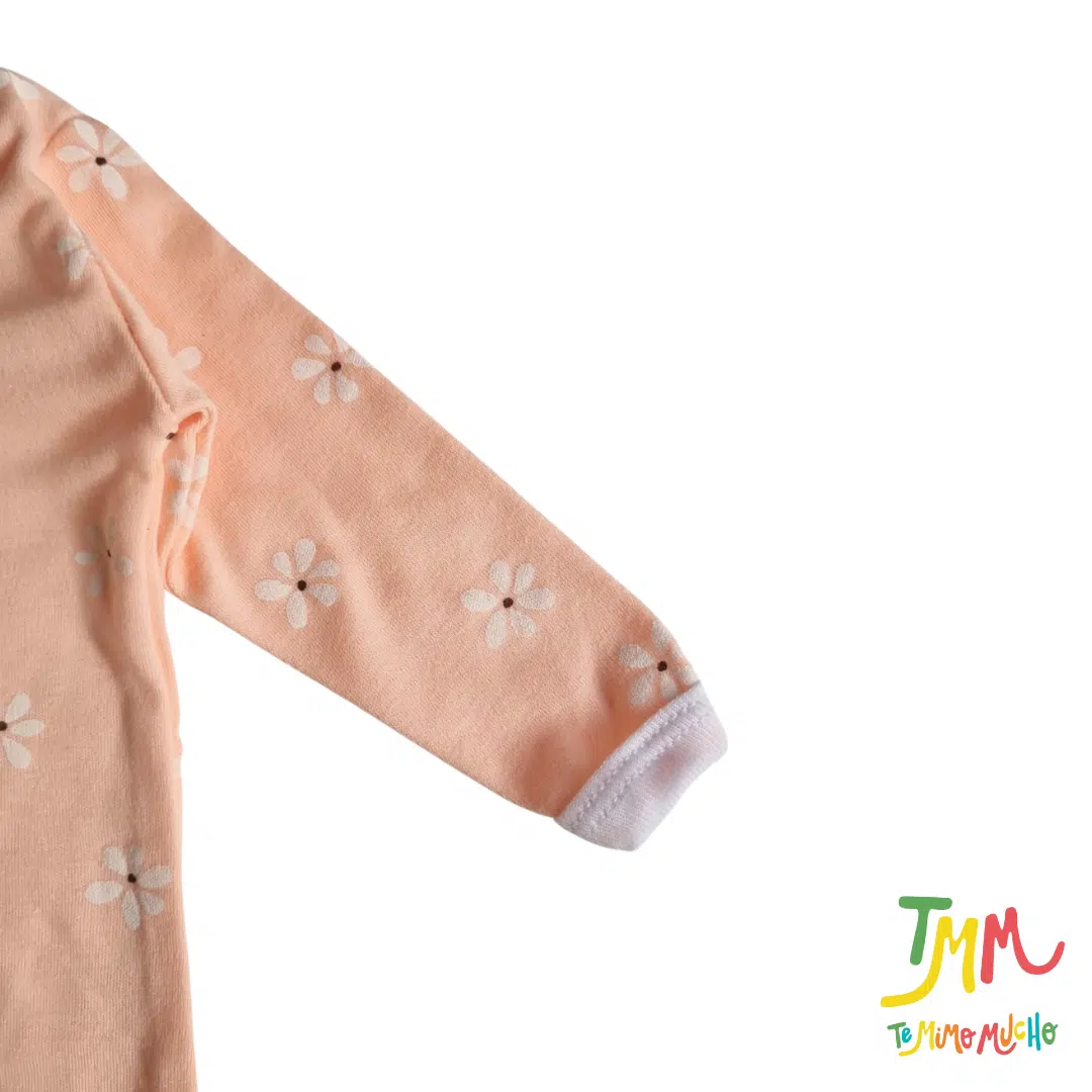 Body manga larga Margaritas fondo rosa - Image 2