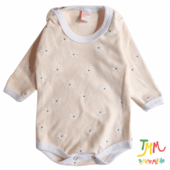 Body manga larga Margaritas Fondo Beige - Imagen 2