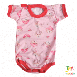 Body manga corta Honguitos Rosa
