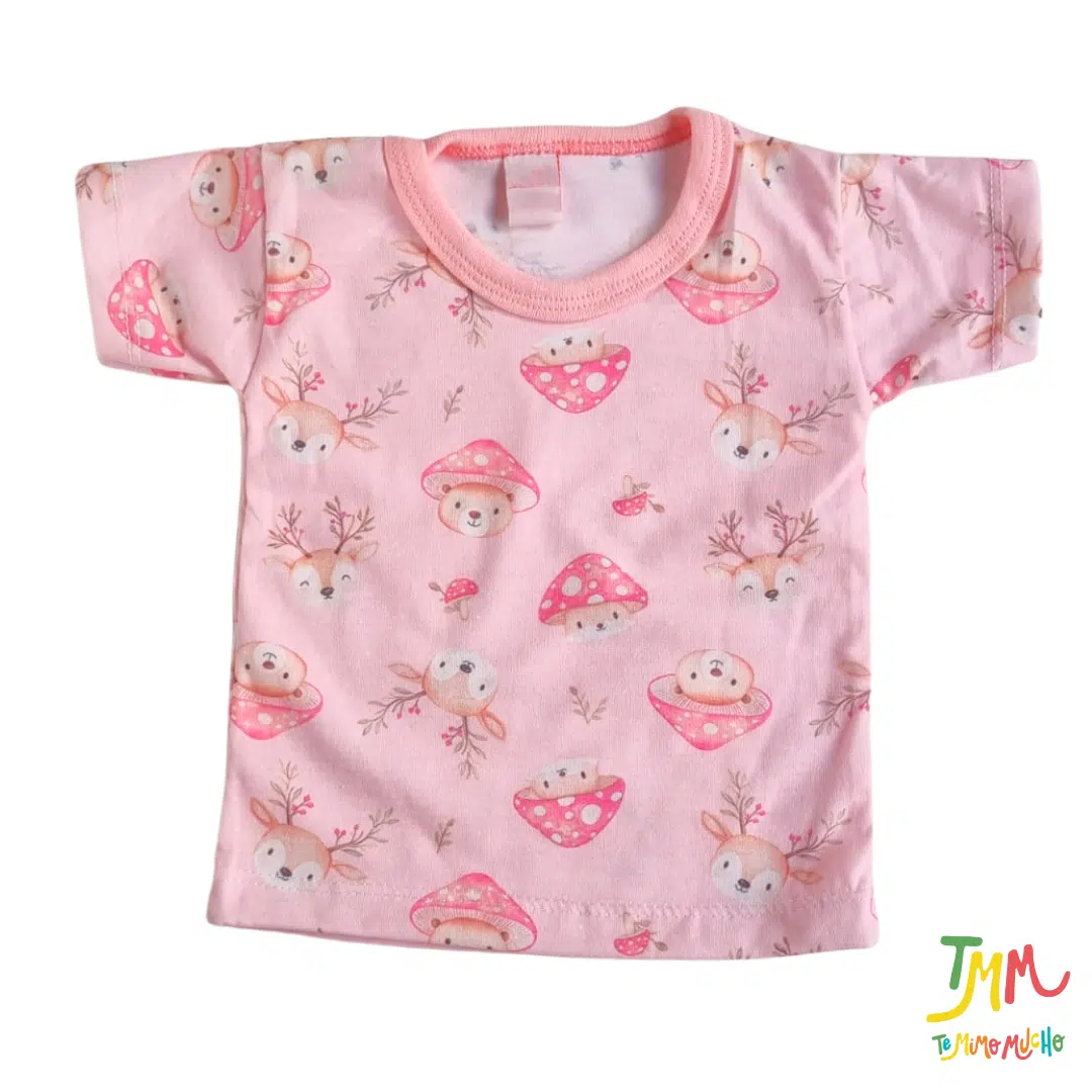 Conjunto Remera y Short Honguito Rosa - Image 4