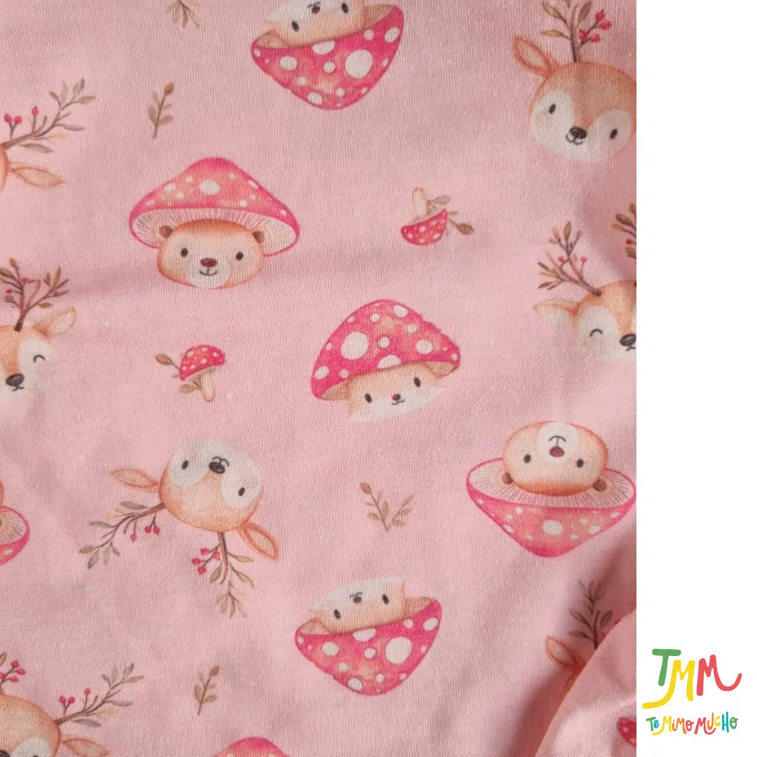 Conjunto Remera y Short Honguito Rosa - Image 6