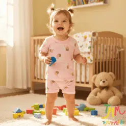 Conjunto Remera y Short Abejitas Rosa