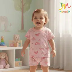 Conjunto Remera y Short Honguito Rosa