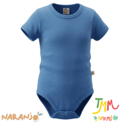 Body NARANJO Azul Liso Manga Corta