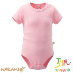 Body NARANJO Rosa Liso Manga Corta