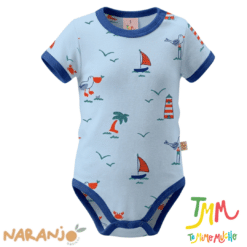 Body NARANJO Nautico Celeste  Manga Corta