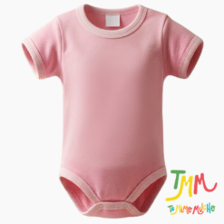 Body liso Rosa Claro manga corta