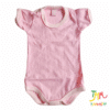 Body liso Rosa Claro manga corta