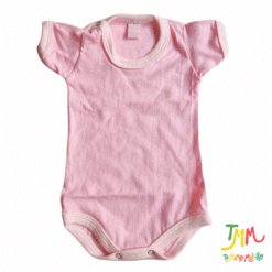 Body liso Rosa Claro manga corta