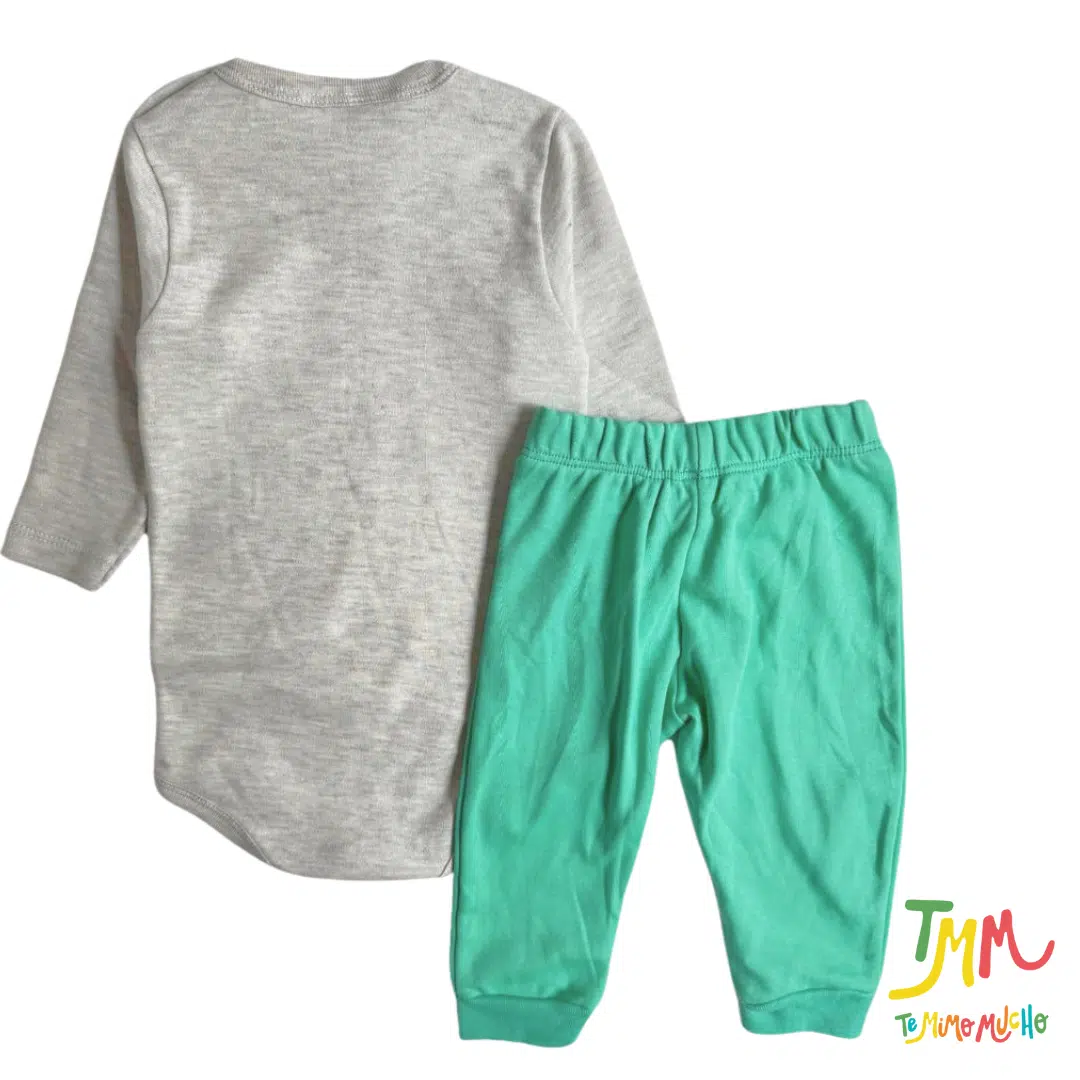 Conjunto body y babucha dino VERDE - Image 3