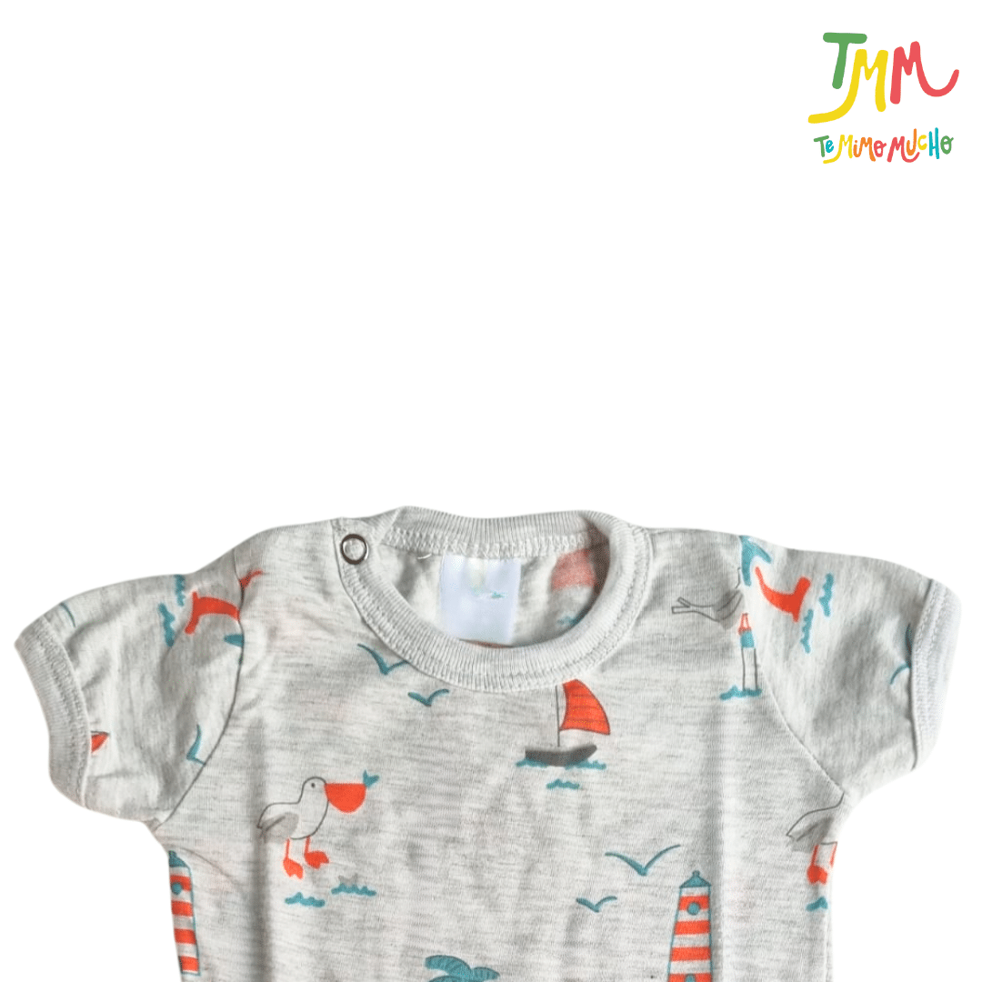 Body NARANJO Nautico Melange Manga Corta - Image 3