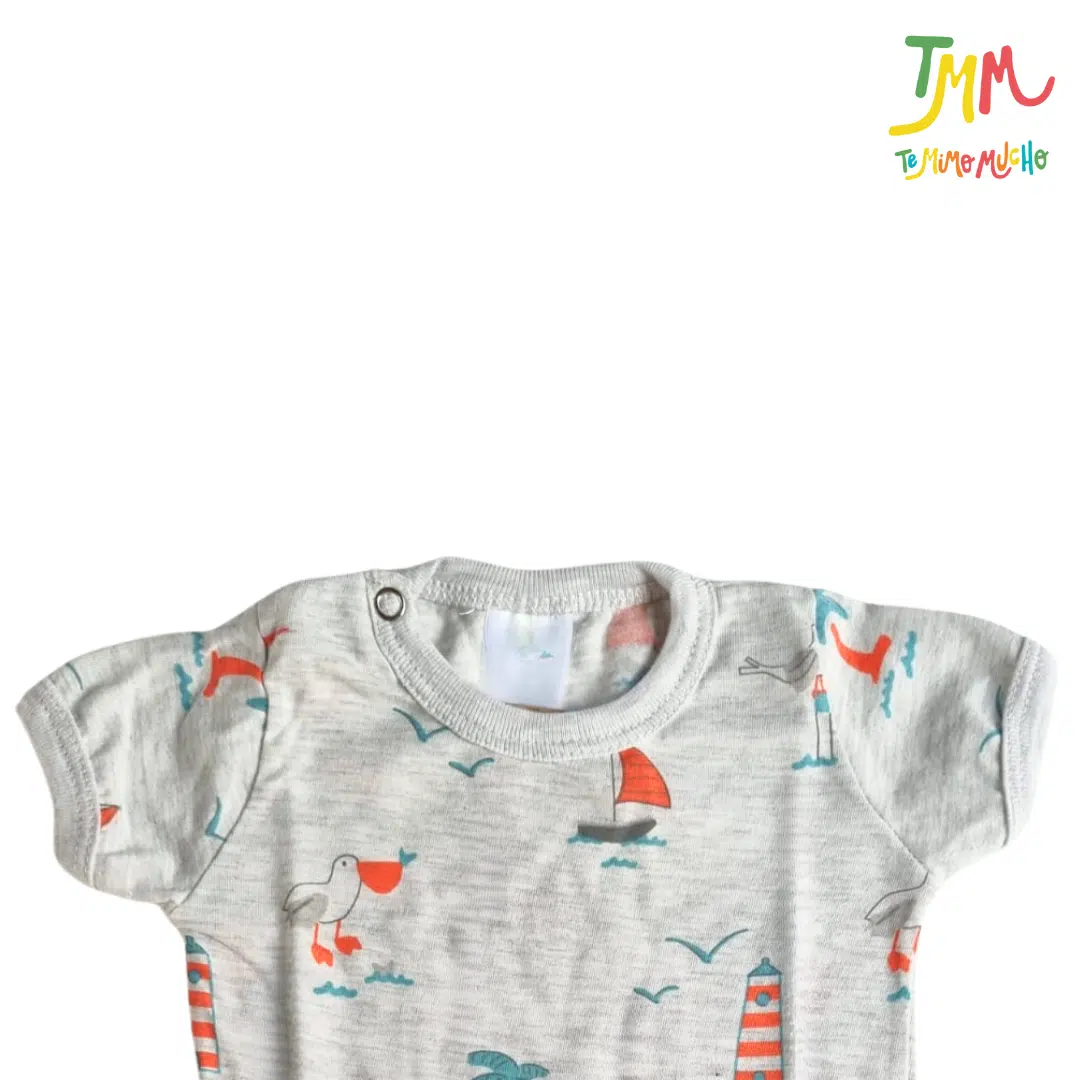 Body NARANJO Nautico Melange  Manga Corta - Image 3