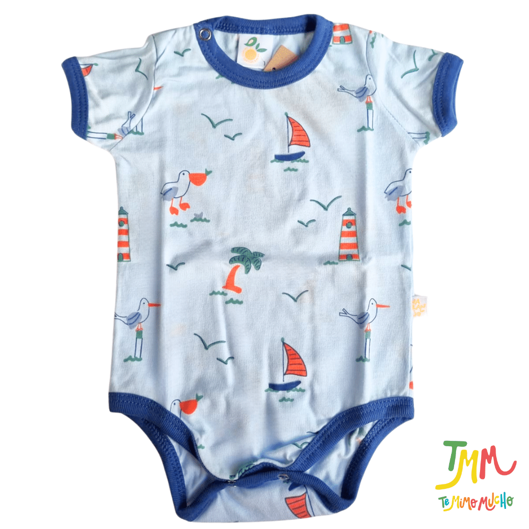 Body NARANJO Nautico Celeste Manga Corta - Image 2