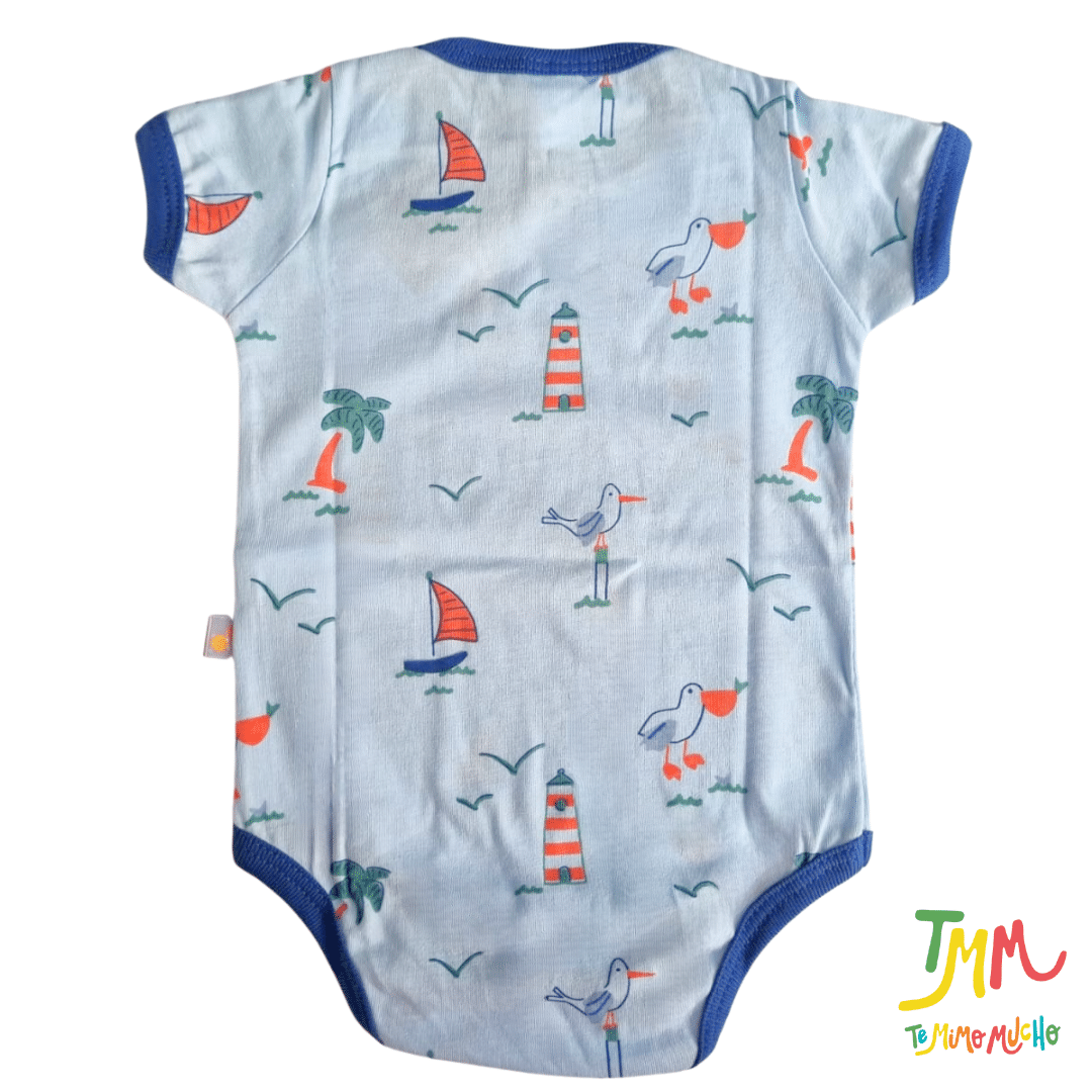 Body NARANJO Nautico Celeste Manga Corta - Image 3