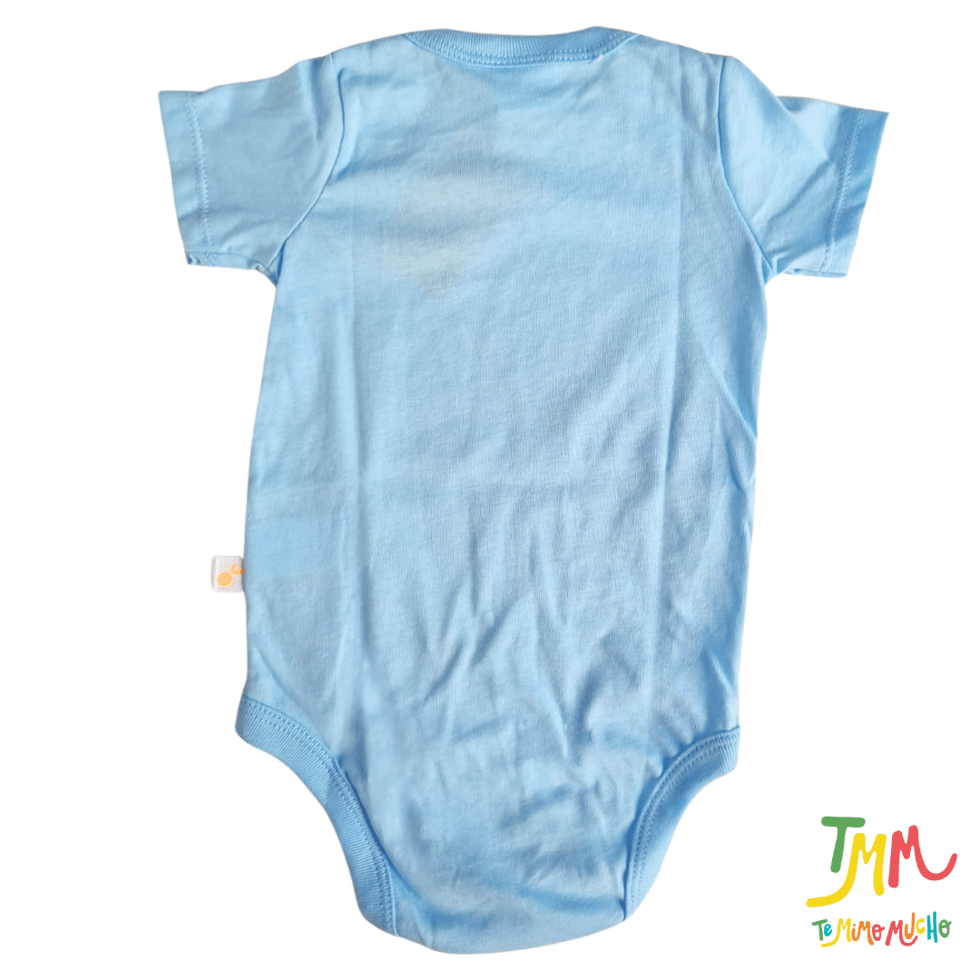 Body NARANJO Celeste Liso Manga Corta - Image 2