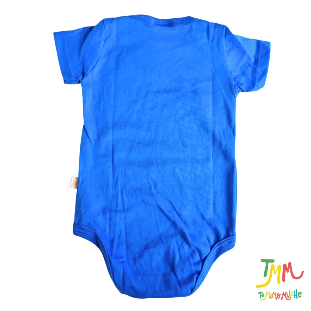 Body NARANJO Azul Liso Manga Corta - Image 2