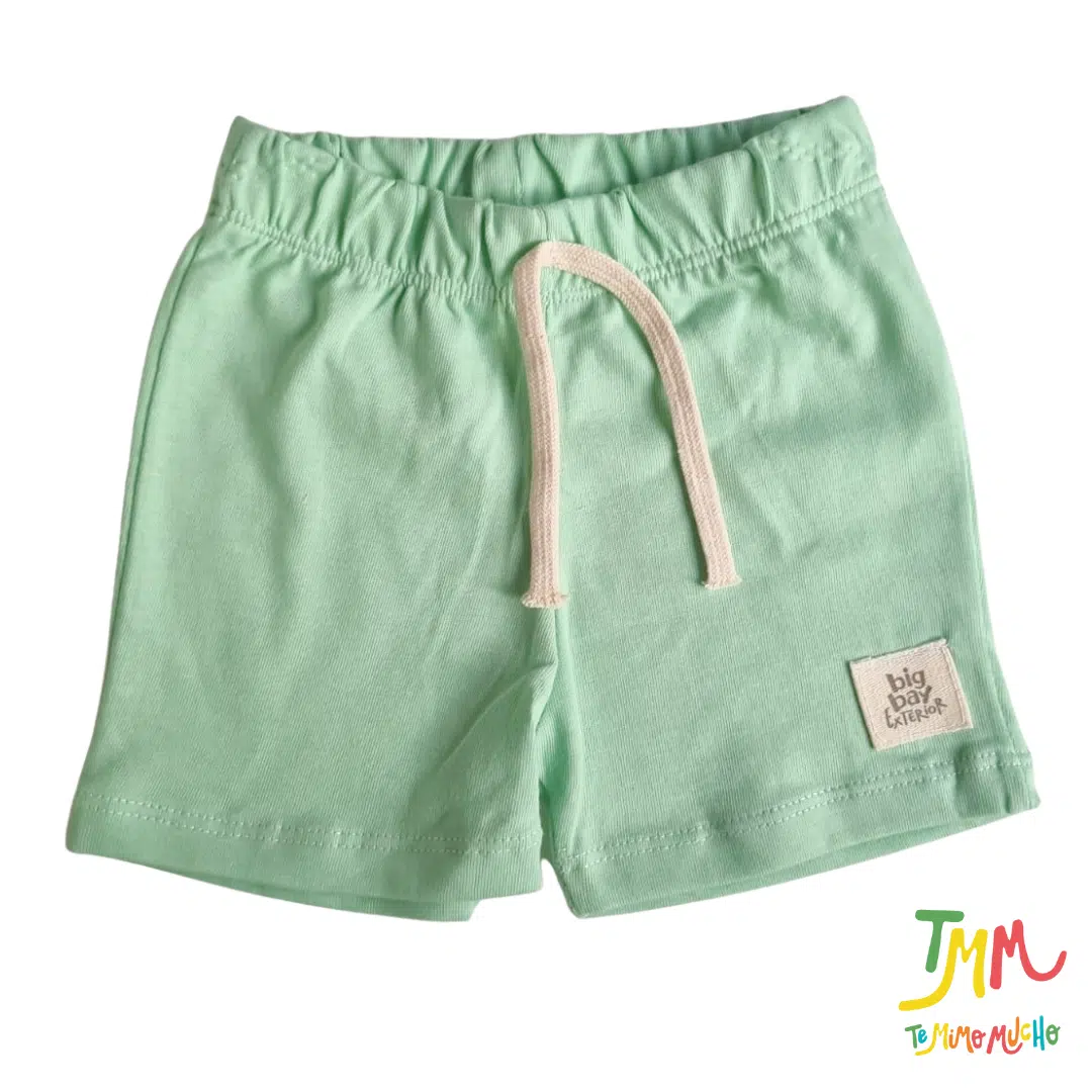 Conjunto Croco club  Remera gris  melange + short verde - Image 4