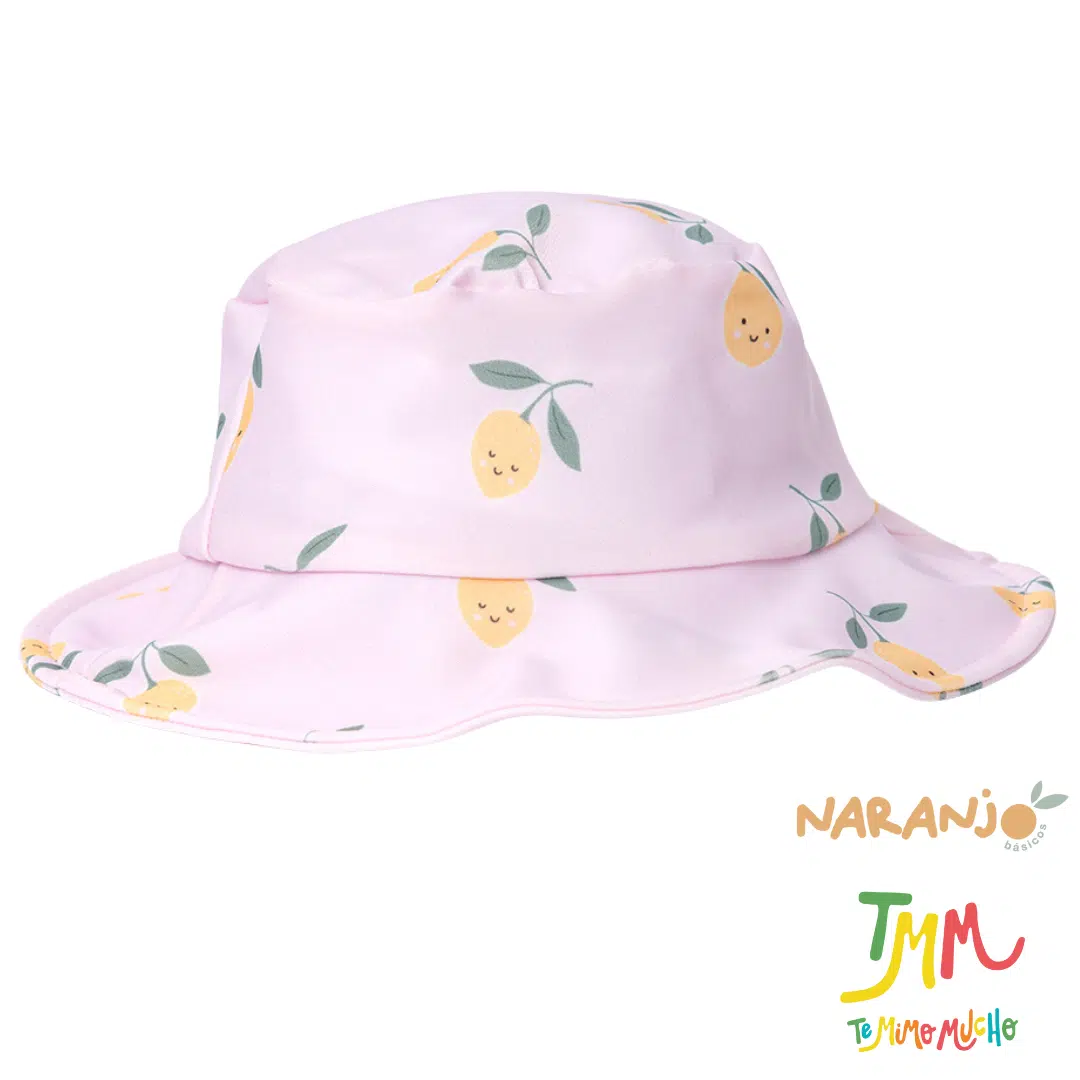 PILUSO PROTECCION UV 50+ Limones fondo Rosa Naranjo - Image 2