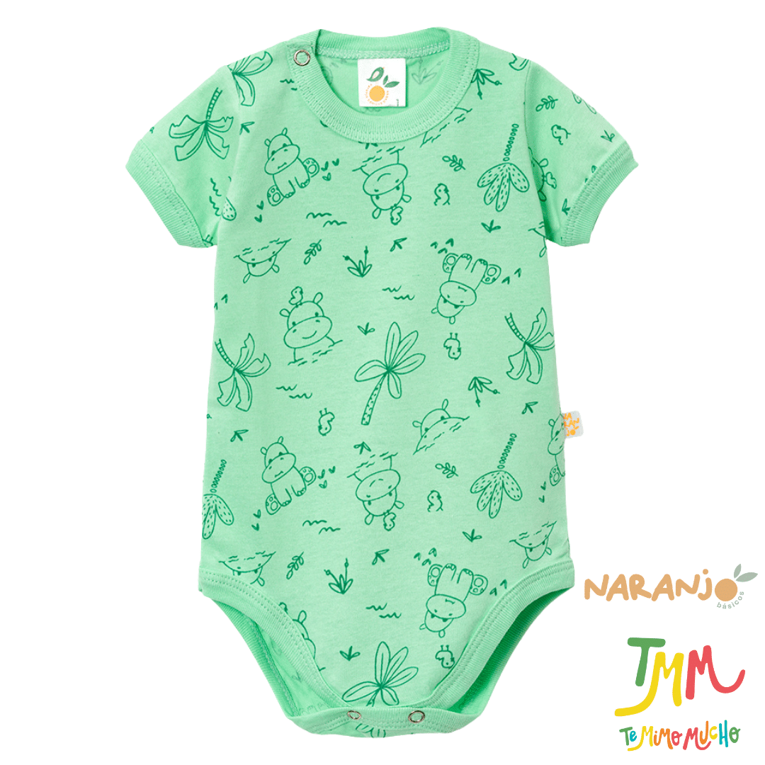 Body NARANJO HIPOPOTAMO VERDE Manga Corta - Image 2