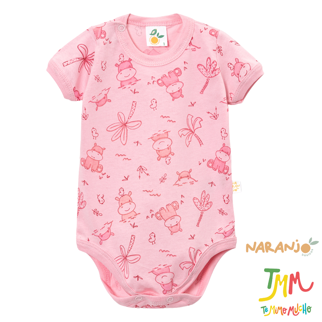 Body NARANJO HIPOPOTAMO ROSA Manga Corta - Image 2