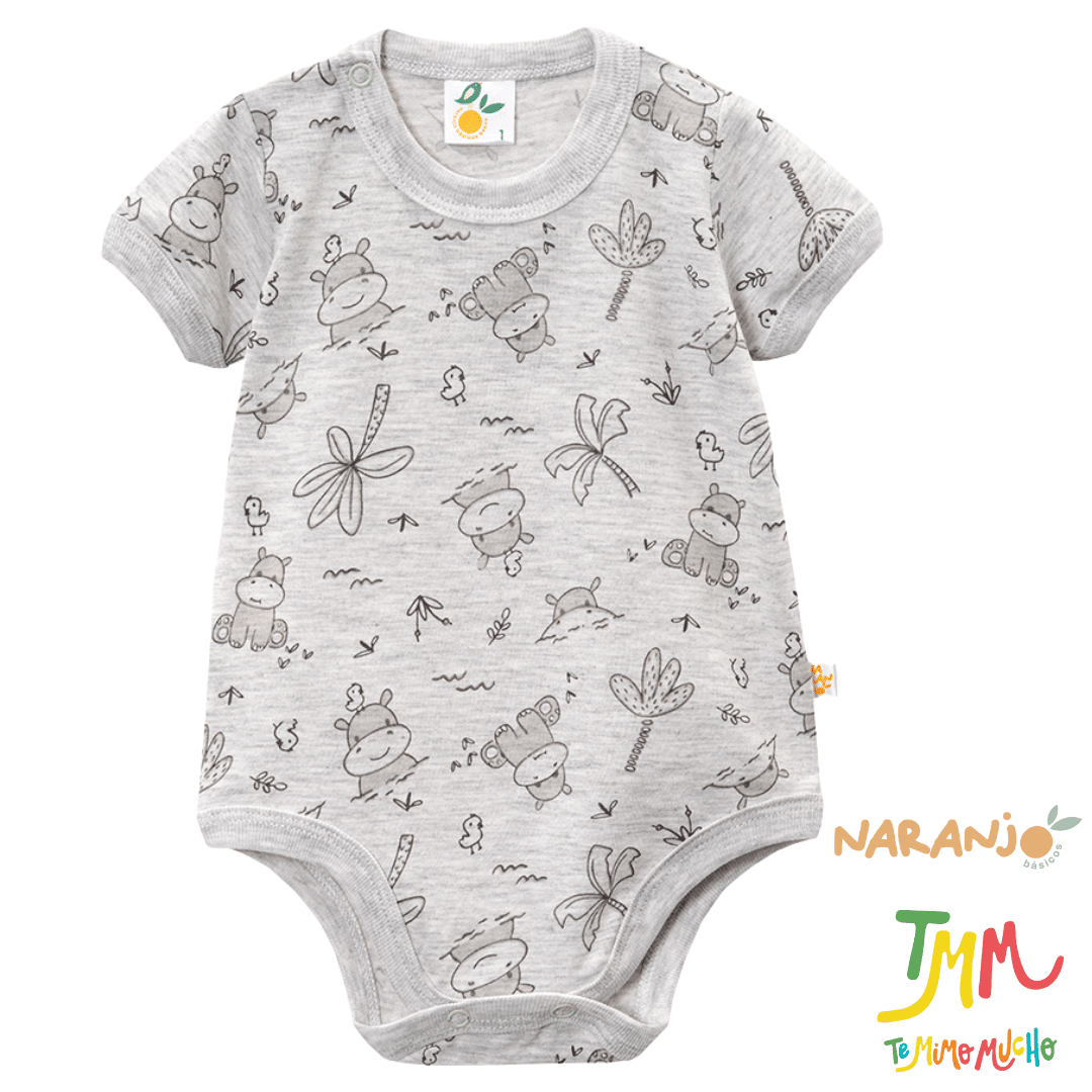 Body NARANJO HIPOPOTAMO MELANGE Manga Corta - Image 2