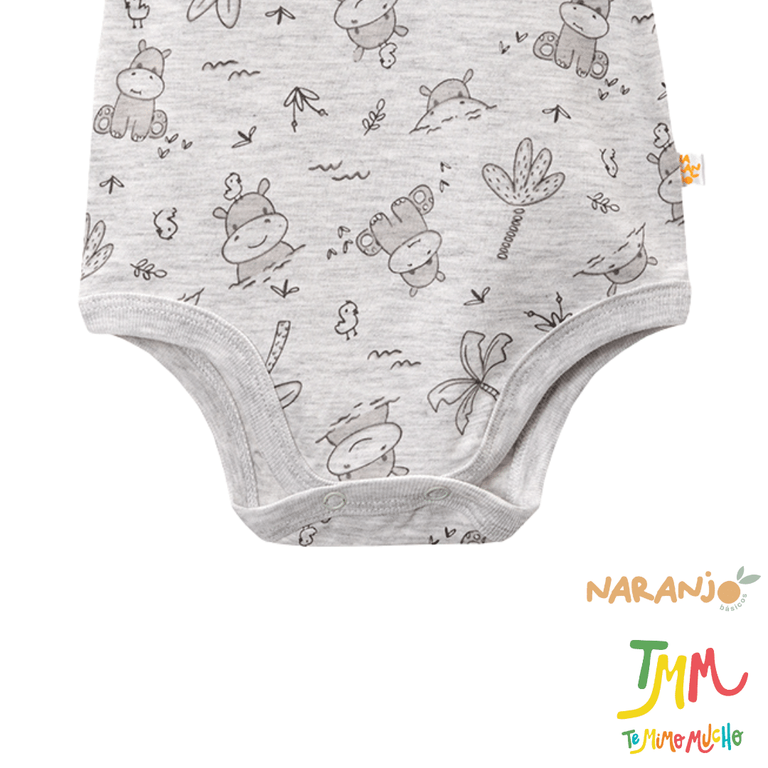 Body NARANJO HIPOPOTAMO MELANGE Manga Corta - Image 3