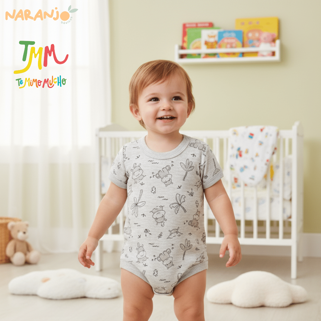 Body NARANJO HIPOPOTAMO MELANGE Manga Corta