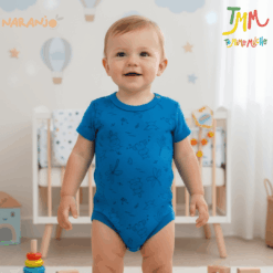 Body NARANJO Azul  HIPOPOTAMO Manga Corta