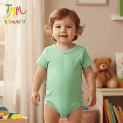 Body NARANJO Verde Liso   Manga Corta