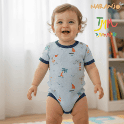 Body NARANJO Nautico Celeste  Manga Corta