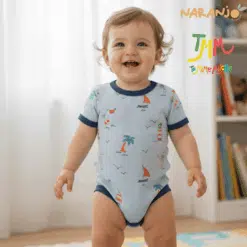 Body NARANJO Nautico Celeste  Manga Corta
