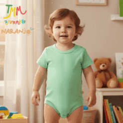 Body NARANJO Verde Liso   Manga Corta