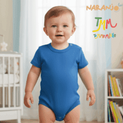 Body NARANJO Azul Liso Manga Corta - Imagen 4