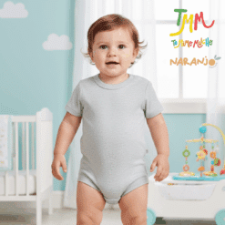 Body NARANJO Melange Liso Manga Corta