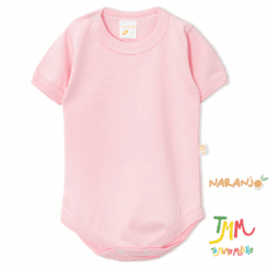 Body NARANJO Rosa Liso Manga Corta - Imagen 2