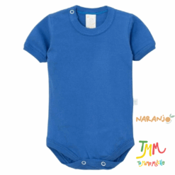 Body NARANJO Azul Liso Manga Corta