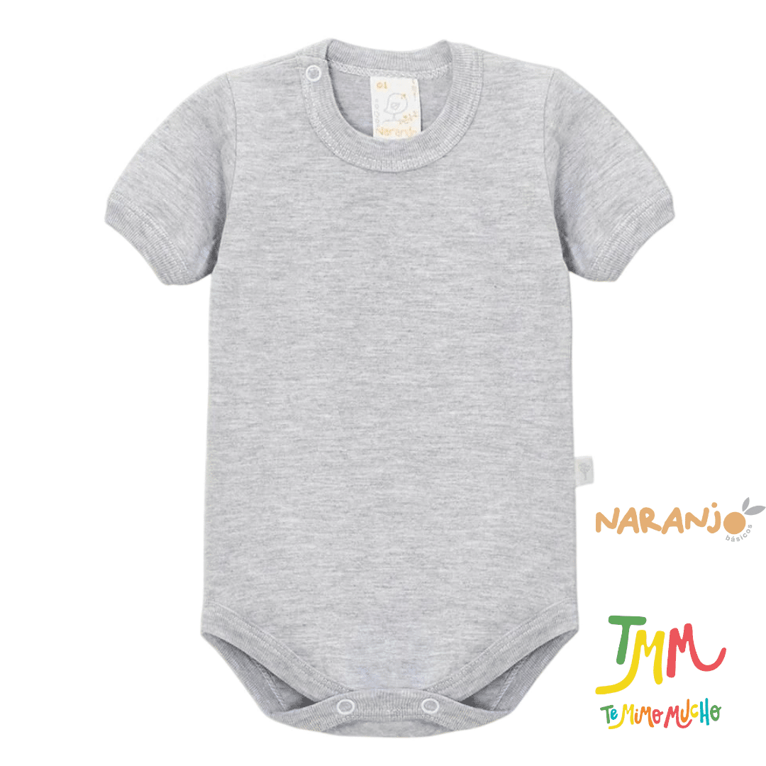 Body NARANJO Melange Liso Manga Corta