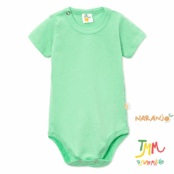 Body NARANJO Verde Liso   Manga Corta