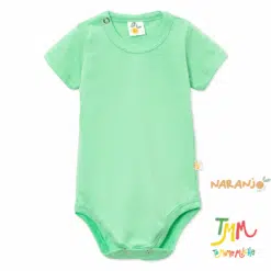 Body NARANJO Verde Liso   Manga Corta