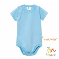Body NARANJO Celeste Liso Manga Corta - Imagen 2
