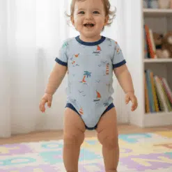 Body NARANJO Nautico Celeste  Manga Corta