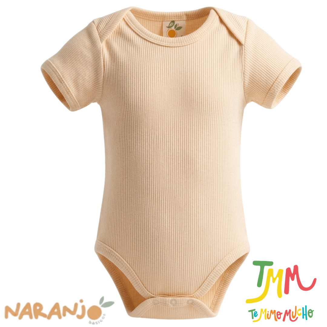 Body NARANJO MORLEY Crudo Manga Corta Cuello Americano