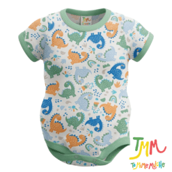 Body manga corta Dino Verde y Azul