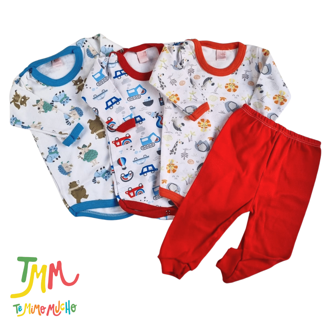 Set TALLE 3 a 6 MESES - 4 PRENDAS BEBE art 318 PROMO POR FALLA