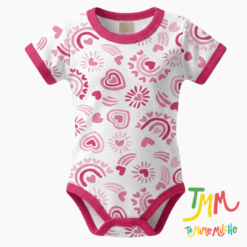 Body manga corta Corazones  Rosa
