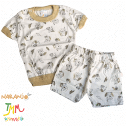 Conjunto pijama leon Naranjo Beige