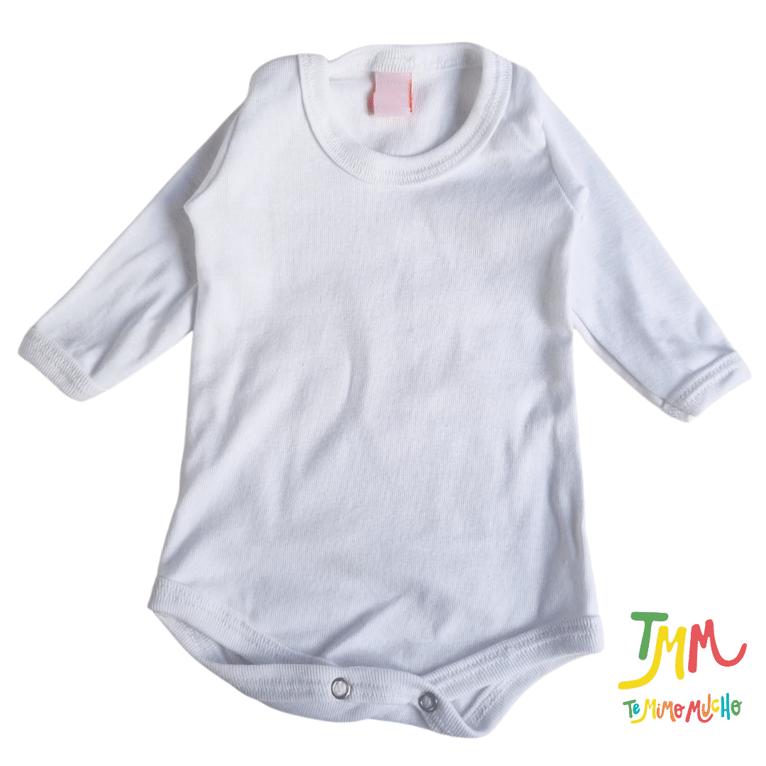 Body Manga Larga Liso Blanco - Imagen 2