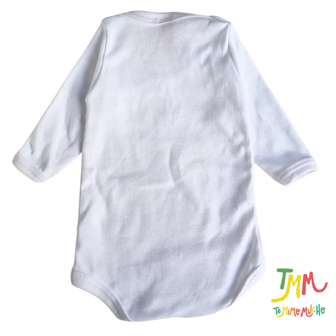 Body manga larga liso  Blanco - Image 3