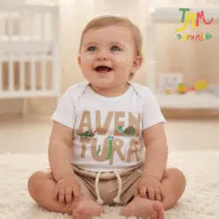 Conjunto body y short Aventura Blanco y Marron