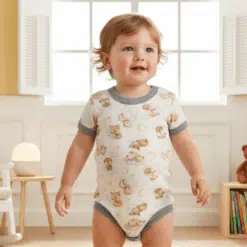 Body manga corta Buho Gris